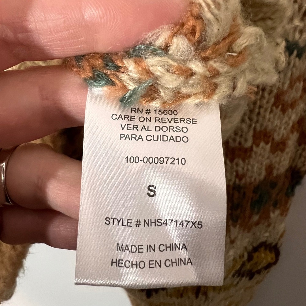 Rewind‎ Womens Fair Isle Vintage-Inspired Toggle Button Cardigan Neutral Small - Picture 7 of 12